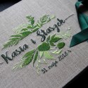 personalizowany album ślubny butelkowa zieleń